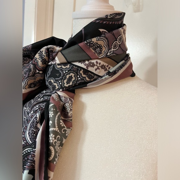 Vince Camuto Square Scarf Polyester Multicolor Persian Bazaar Accessory - Picture 7 of 13